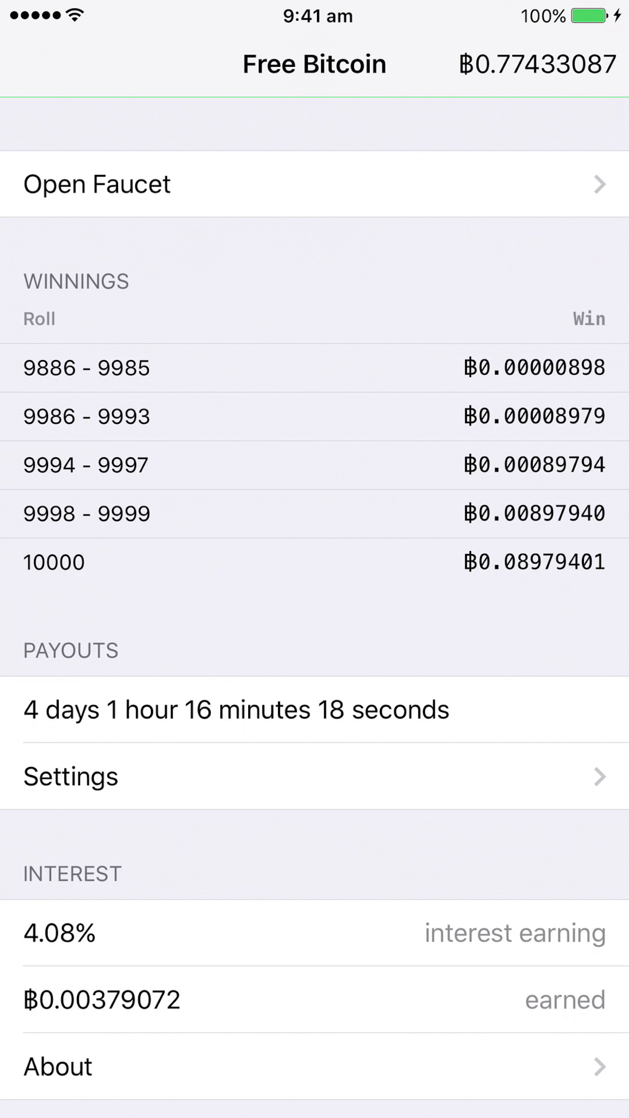Lottery system, win over 1.5 BTC, 10 winners selected each week