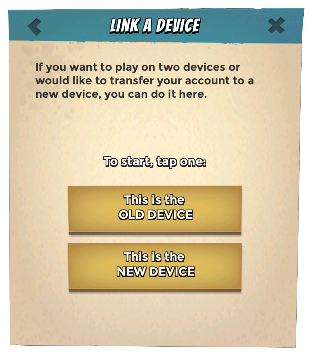 Boom Beach Account link & transfer old to new device