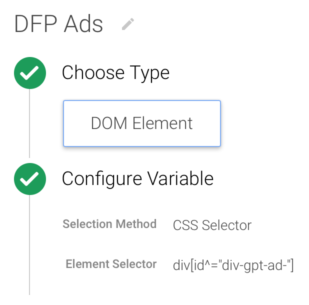 DFP ads variable in GTM