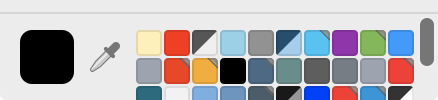 Colour picker swatches now supports scrolling