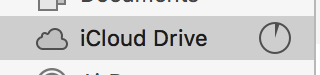 OS X El Capitan Finder Sidebar iCloud Drive Progress Indicator