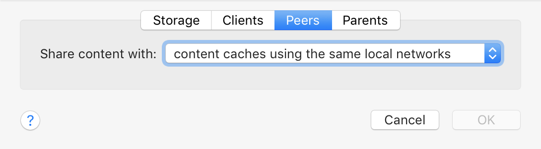 Decide whether other caching servers can share your cache