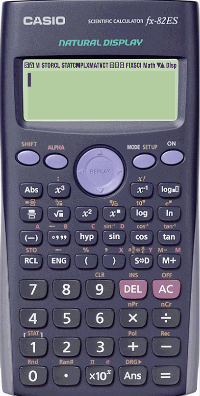 Casio FX-82ES Quadratic Equation Solve Calculator Tutorial Animation