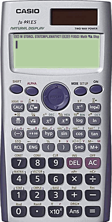Casio FX-991ES PLUS Quadratic Equation Solve Calculator Tutorial Animation