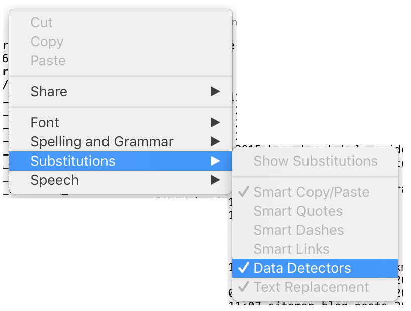 Substitutions and Data Detectors