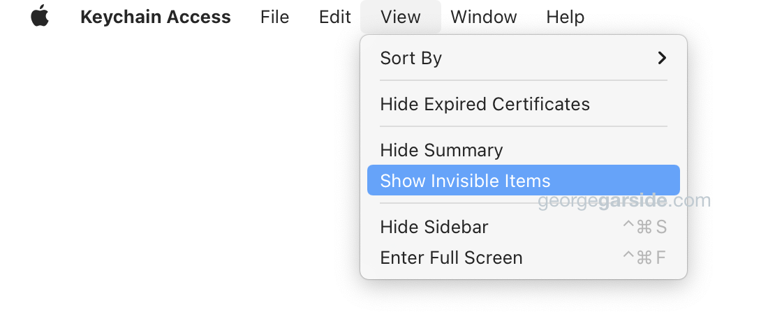 mac keychain access file