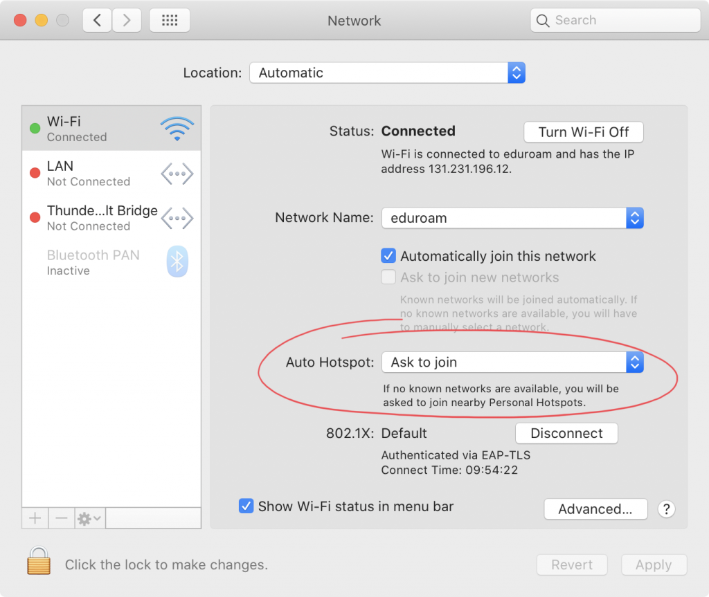 Auto Hotspot when no network available