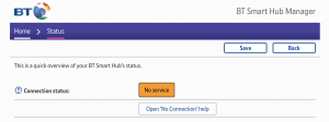 Fix orange flashing light on BT Smart Hub broadband – George Garside