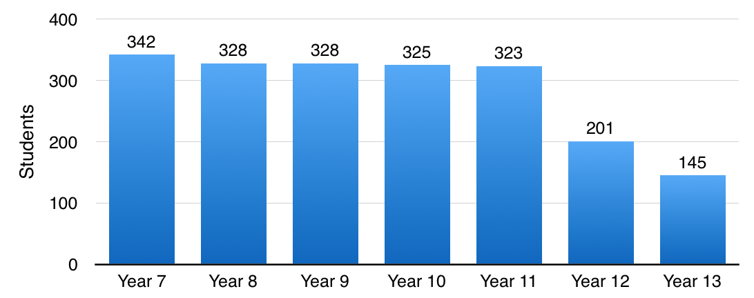 TDA students year distribution graph