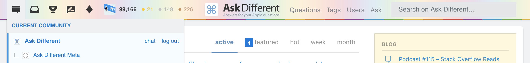 A better top nav bar for Stack Overflow - George Garside